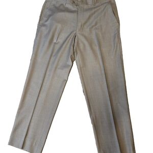 Santorelli Men Dress Pants in Light Tan 100%Wool Romeo 1900F Mens 38 Made Italy